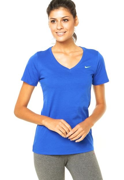 Camiseta Mc Nike Sportswear Embrd Swoosh Azul - Marca Nike Sportswear