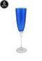 Jogo Taças Champagne Hercules 6Pçs Elisabeth Bohemia 200Ml Azul - Marca Hercules