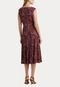 Vestido Lauren Ralph Lauren Midi Estampado Vinho - Marca Lauren Ralph Lauren