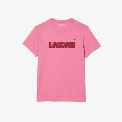 Camiseta Lacoste de logo de malha esportiva Ultra-Dry Rosa - Marca Lacoste