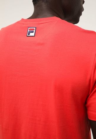 Camiseta Fila Reta Stack New Vermelha