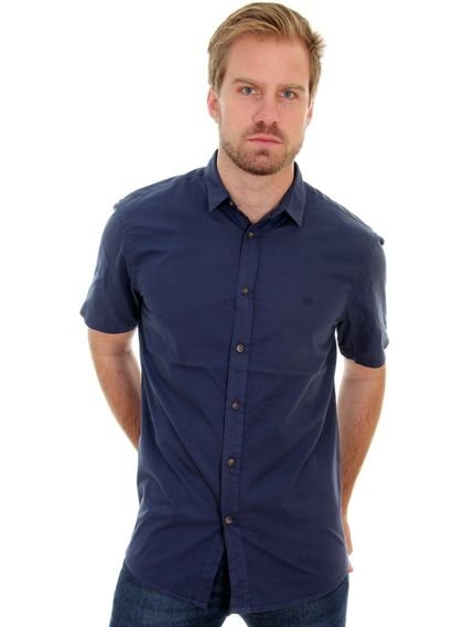 Camisa Forum Masculina Manga Curta Cotton Relax Azul Marinho - Marca Forum