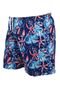 Short Estampado Tactel Elastano Extra Grande Plus Size floral  Marinho - Marca Butu Biru