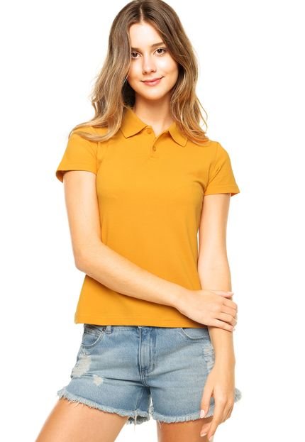 Camisa Polo Manga Curta Malwee Confort Amarela - Marca Malwee