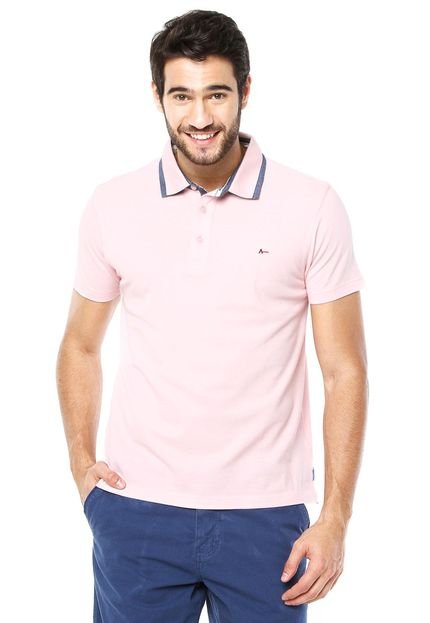 Camisa Polo Aramis Faixa Rosa - Marca Aramis