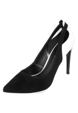 Scarpin DAFITI SHOES Bicolor Preto - Compre Agora