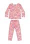 Pijama Longo Infantil Dreamland para Menina Quimby Rosa Pink - Marca Quimby