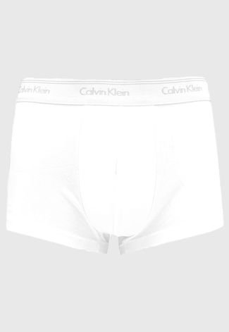 Kit 2pçs Cueca Calvin Klein Underwear Boxer Logo Branca