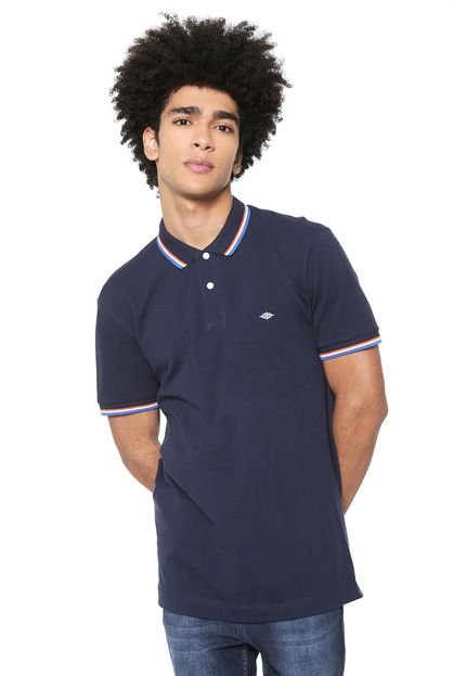 Camisa Polo Triton Reta Listras Azul-marinho - Marca Triton