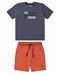 Conjunto Camiseta e Bermuda Moletinho Infantil Masculino Onda Marinha - Marca Onda Marinha