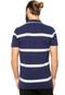 Camisa Polo Tommy Hilfiger Regular Fit Listras Azul Marinho - Marca Tommy Hilfiger