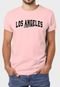 Camiseta Masculina Rosa Los Angeles Algodão Premium Benellys - Marca Benellys