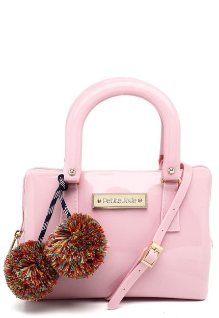 Bolsa Petite Jolie Pequena Pompons Rosa - Marca Petite Jolie