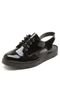 Oxford Flatform DAFITI SHOES Aberto Verniz Preto - Marca DAFITI SHOES