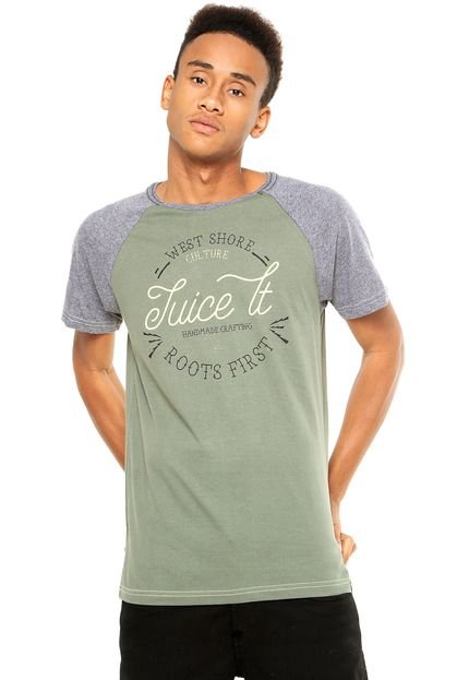 Camiseta Juice It Raglan Roots Firts Verde - Marca Juice It