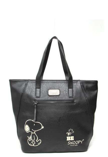 Bolsa Tote Snoopy Perfuros Preta - Marca Snoopy