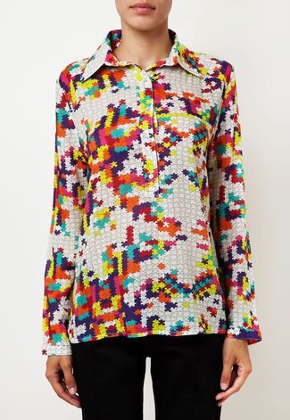 Camisa Thelure Puzzle Multicolorida