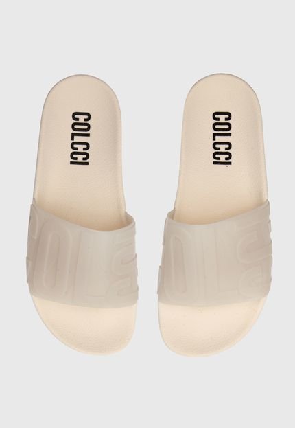 Chinelo Slide Colcci Textura Off-White - Marca Colcci