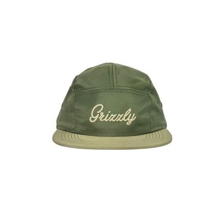 Boné Grizzly 5 Panel Og Script Camper Hat - Green Olive - Marca Grizzly Griptape