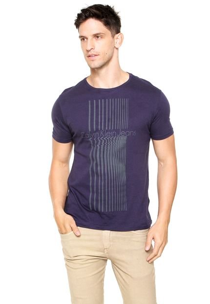 Camiseta Calvin Klein Jeans Estampada Azul-marinho - Marca Calvin Klein Jeans