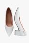 Sapato Feminino Scarpin Verniz Salto Baixo Branco - Marca TAKATA BY RAFAEL TAKATA