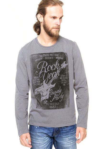 Camiseta Colcci Rock Cinza - Marca Colcci