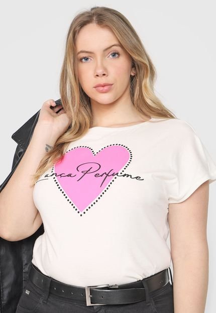 Camiseta Lança Perfume Coração Off-White - Marca Lança Perfume