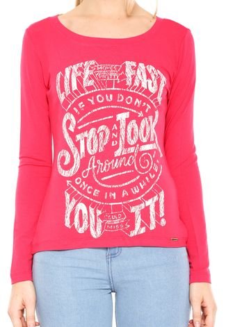 Camiseta Disparate Life Fast Rosa