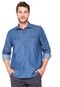 Camisa Jeans Aleatory Regular Estampadas Azul - Marca Aleatory