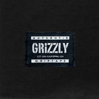 Camiseta Grizzly Back Script Logo Tee Preto