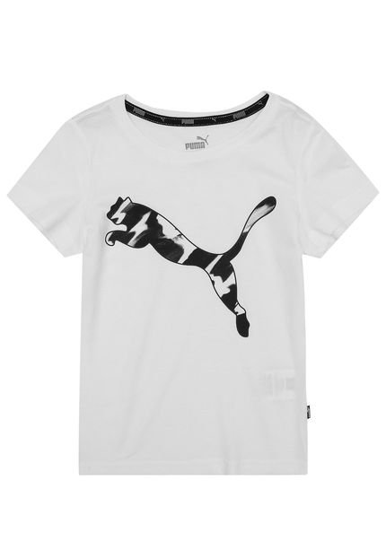 Camiseta Puma Infantil Logo Branca - Marca Puma
