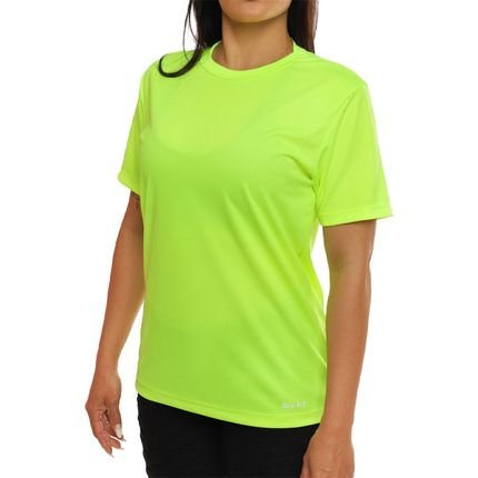 Camiseta Feminina Dry Fit Manga Curta Treino Academia Caminhada Camisa Blusa Esporte Bike Verde - Marca Resina