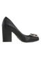 Scarpin Via Marte Salto Grosso Big Fivela Preto - Marca Via Marte