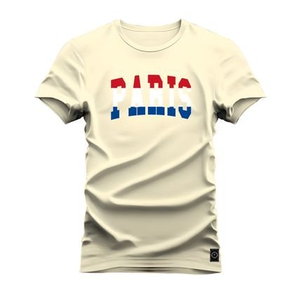 Camiseta Plus Size Premium Algodão Estampada Paris - Pérola - Marca Nexstar