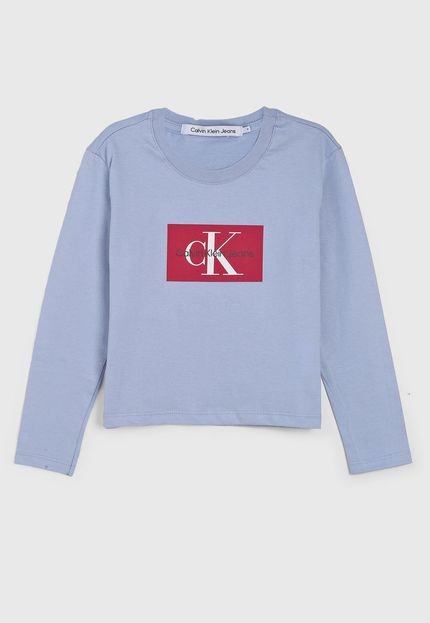 Camiseta Calvin Klein Kids Infantil Logo Azul - Marca Calvin Klein Kids