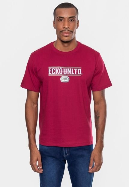 Camiseta Ecko Masculina Vintage Logo Vinho - Marca Ecko