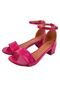 Sandália Salto Grosso Rosa Chic Calçados Feminino Salto Baixo Bloco Bico Redondo Pink - Marca Rosa Chic Calçados