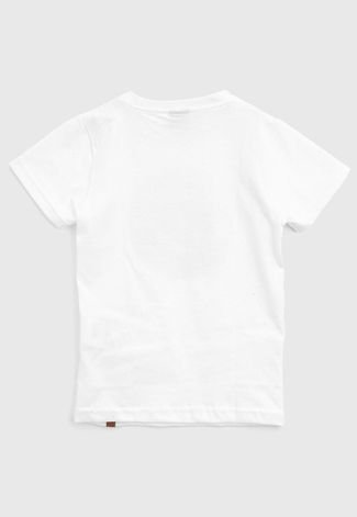 Camiseta Brandili Mundi Infantil Estampada Branca