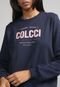 Blusa de Moletom Fechada Colcci Logo Azul-Marinho - Marca Colcci