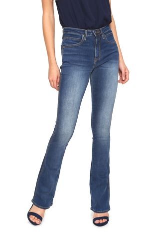 Calça Jeans Calvin Klein Jeans Bootcut Estonada Azul