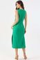 Vestido Midi PKS Com Fendas Linho Verde - Marca PKS