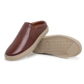 Tênis Mule Masculino em Couro Casual Lecas Palmilha Gel Conforto Casual Marrom - Marca Lecas