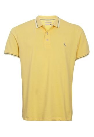 Camisa Polo Reserva Bordado Amarela