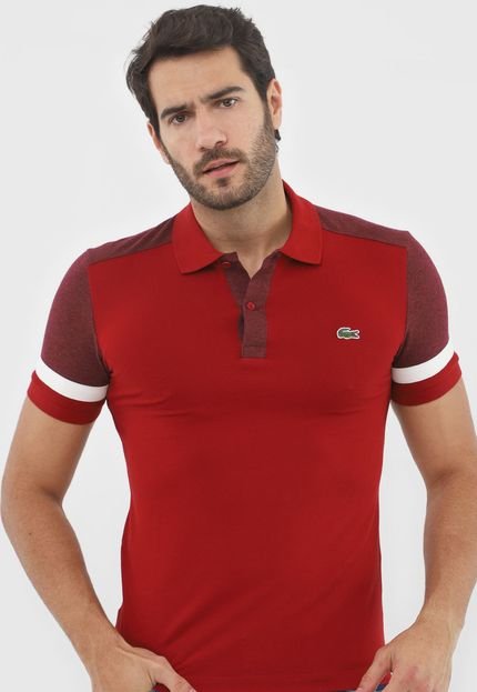 Camisa Polo Lacoste Original Fit Masculina - Vermelho