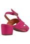Sandália Salto Grosso Rosa Chic Calçados Salto Baixo 4 cm Bloco Pink - Marca Rosa Chic Calçados