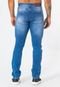 Calça Jeans Masculina Casual Slim Com Elastano Lavagem Azul - Marca Zafina