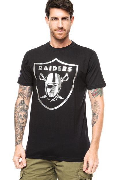 Camiseta New Era Reflect Oakland Raiders Preta - Marca New Era