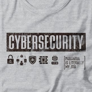 Camiseta Cybersecurity - Mescla Cinza