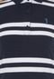 Vestido Polo Aleatory Curto Listrado Azul-Marinho - Marca Aleatory