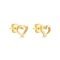 Brinco Coração em Prata 925 com Banho de Ouro Amarelo 18k - Marca Jolie